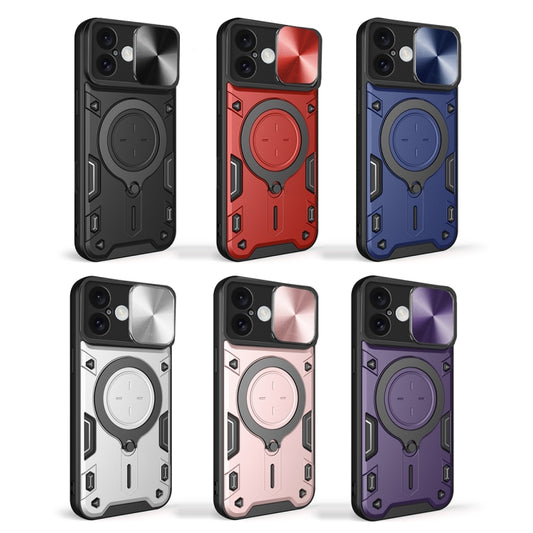 CD Texture Sliding Camshield Magnetic Holder Phone Case