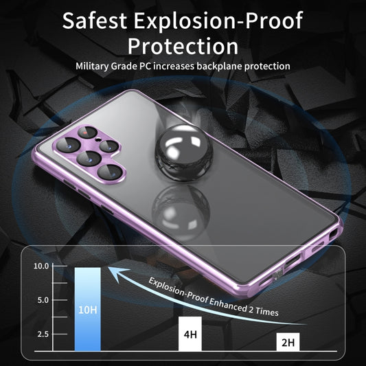 HD Full Cover Magnetic Metal Tempered Glass Phone Case