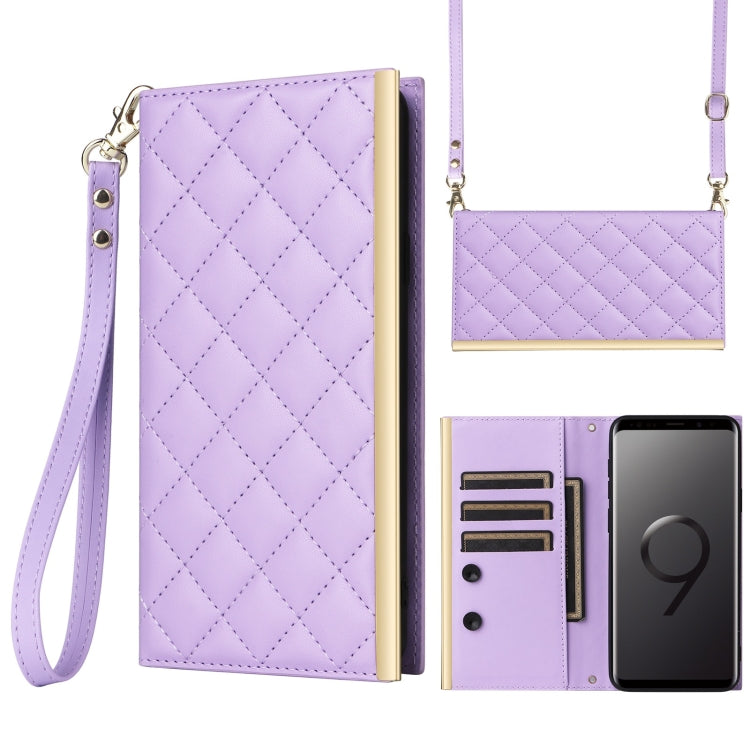 Crossbody Rhombic Sucker Leather Phone Case