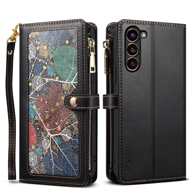ESEBLE Star Series Lanyard Zipper Wallet RFID Leather Case
