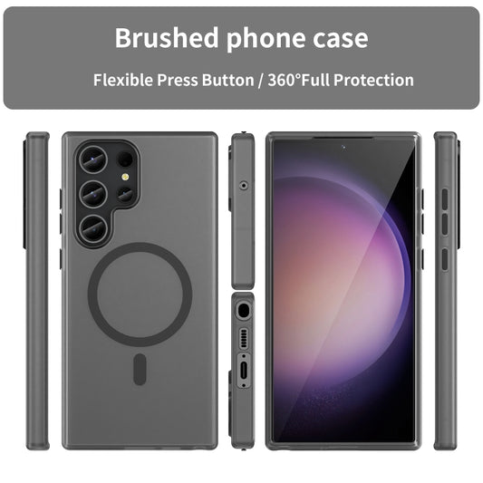 MagSafe Frosted Translucent TPU + PC Full Coverage Phone Case