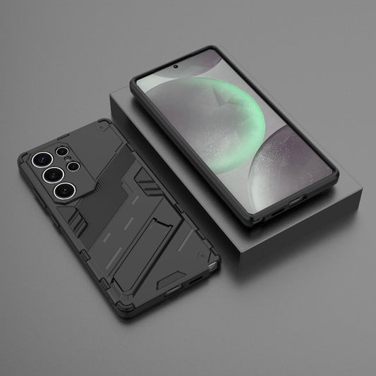 Punk Armor 2 in 1 PC + TPU Shockproof Phone Case with Invisible Holder