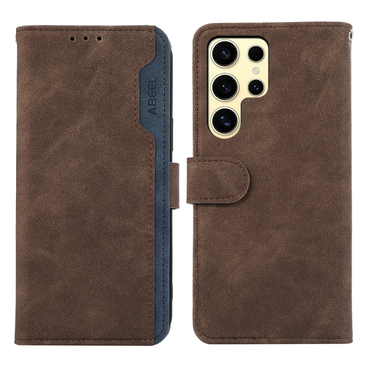 ABEEL Color Block Magnetic RFID Leather Phone Case