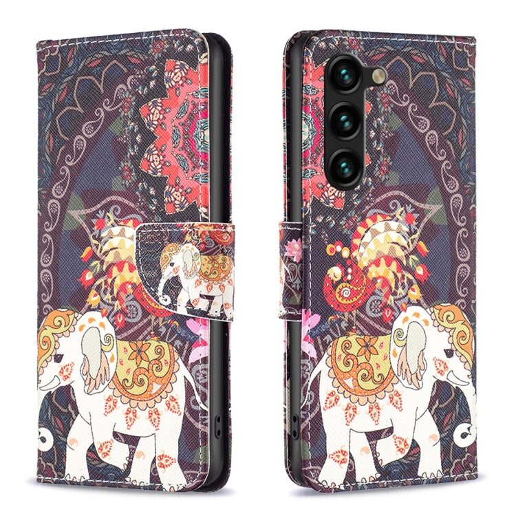 Colored Drawing Pattern Leather Phone Case