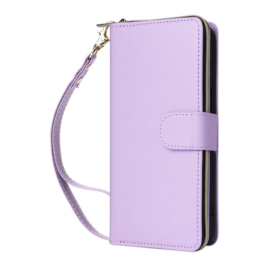 Nine-card Slots Zipper Wallet Bag Leather Phone Case