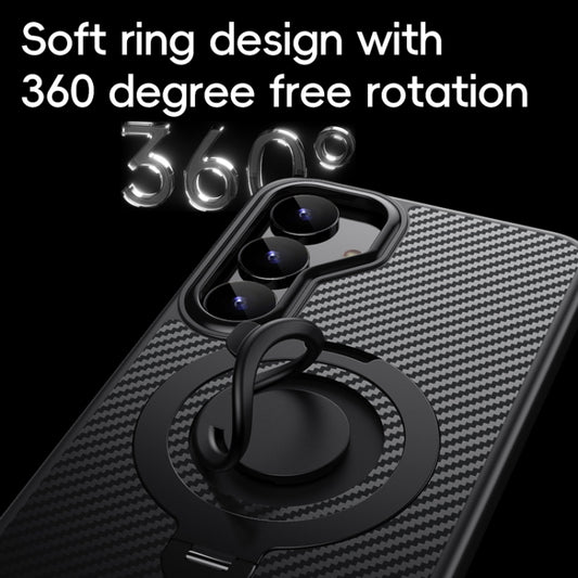 Carbon Fiber MagSafe Phone Case with 360 Degree Rotating Holder