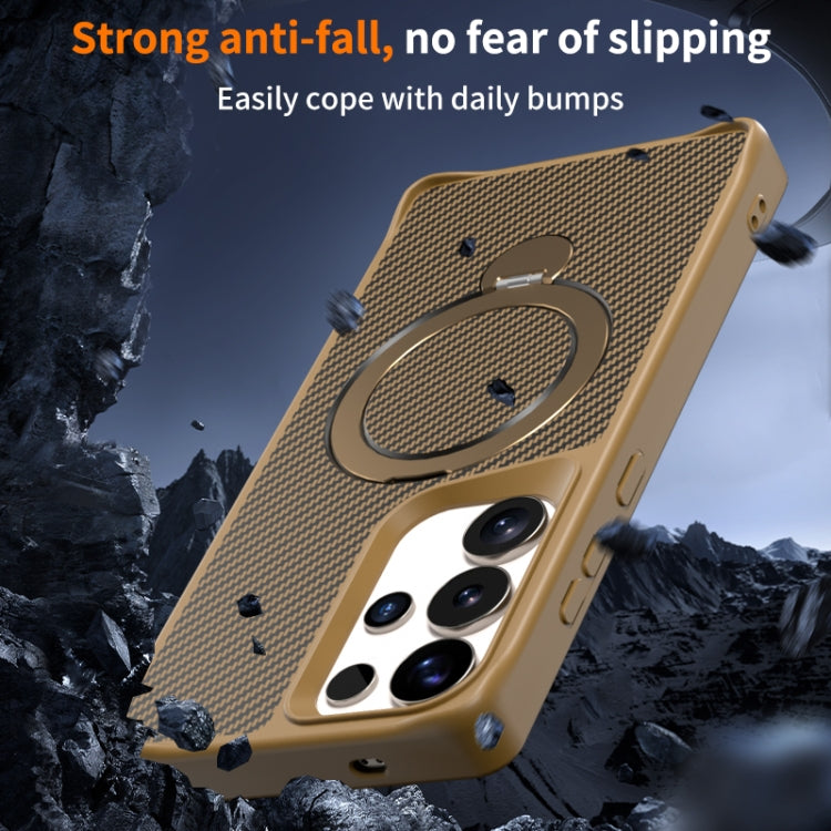 Carbon Fiber Texture 360 MagSafe Holder Phone Case