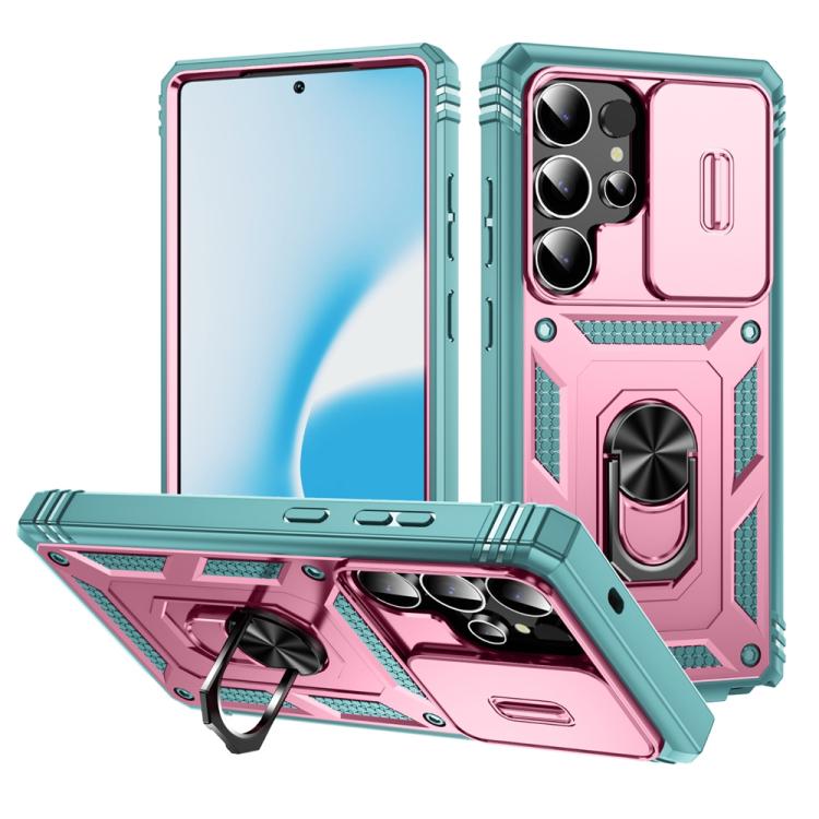 Sliding Camshield TPU Hybrid PC Phone Case with Holder