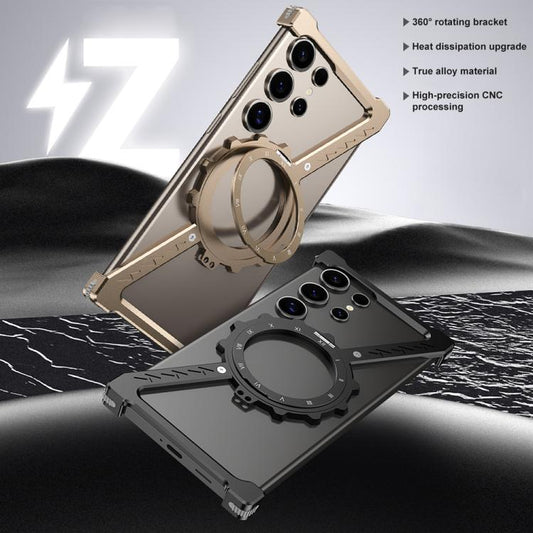 Z-shaped Frameless Metal 360 Holder MagSafe Phone Case