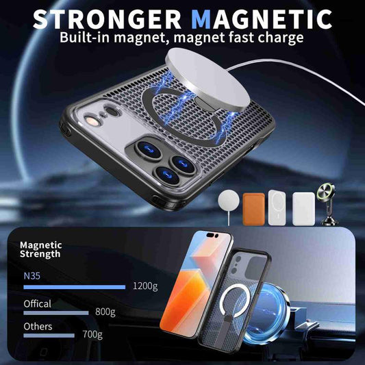 Honeycomb Cooling MagSafe Holder Phone Case
