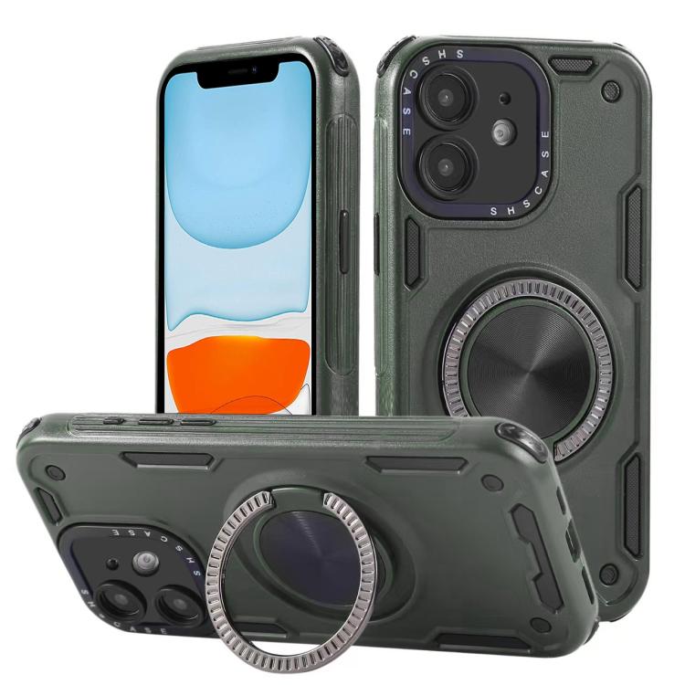 Three-core Mecha 360 Degree Rotation Magnetic Holder Phone Case