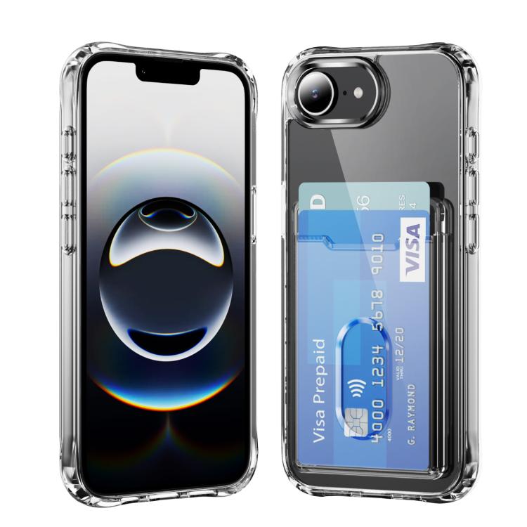 Crystal Clear Card Slot PC Hybrid TPU Phone Case