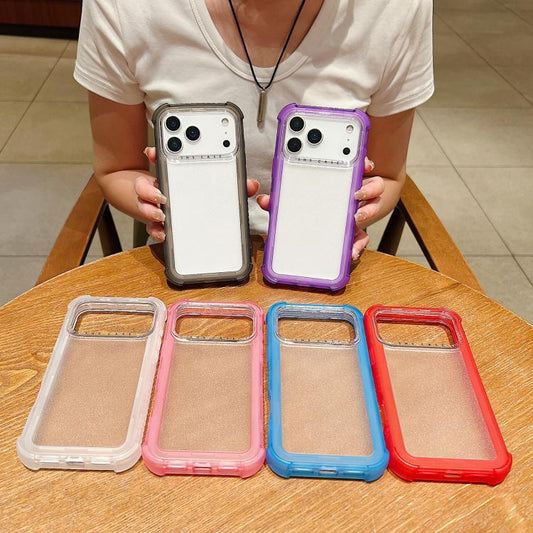 Transparent Matte TPU Hybrid PC 3-in-1 Phone Case