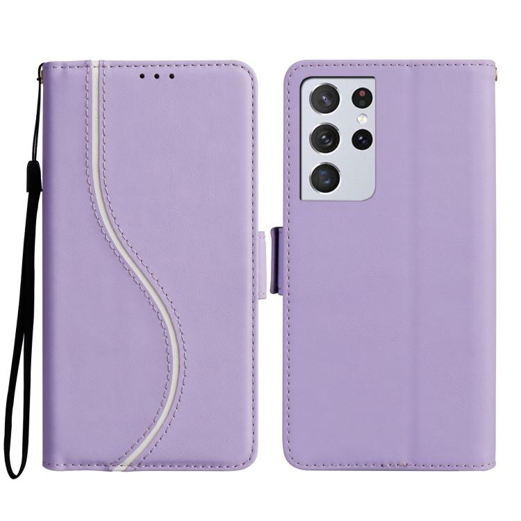 Side Buckle S Curve Leather Phone Case