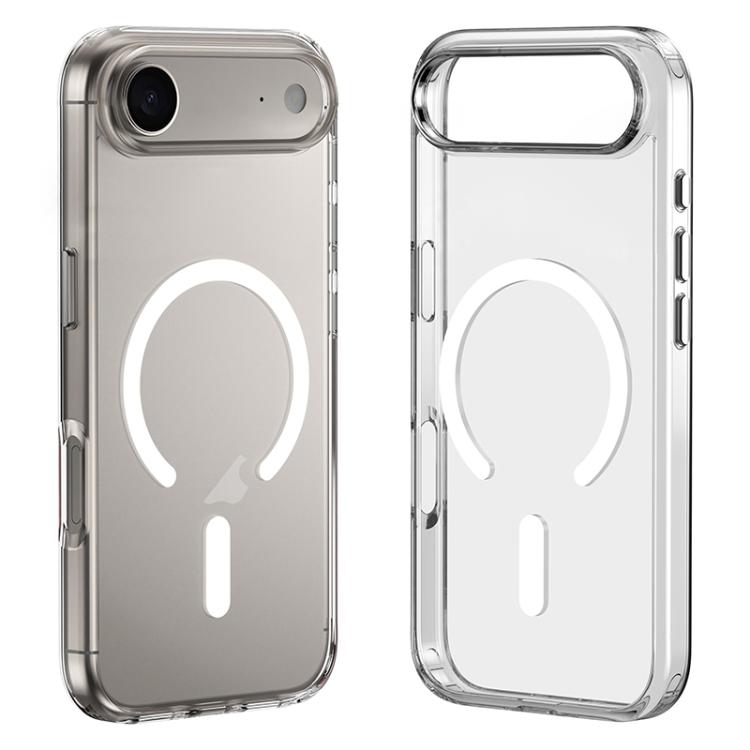 ZGA Magsafe Metal Buttons Clear PC Hybrid TPU Phone Case