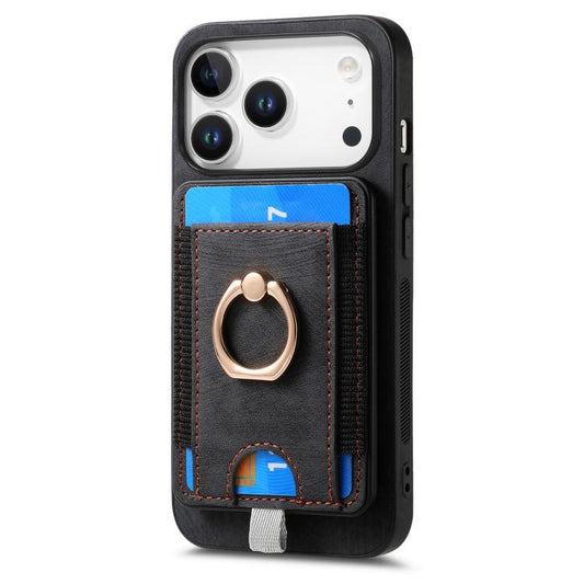Retro Splitable Magnetic Card Bag Leather Phone Case