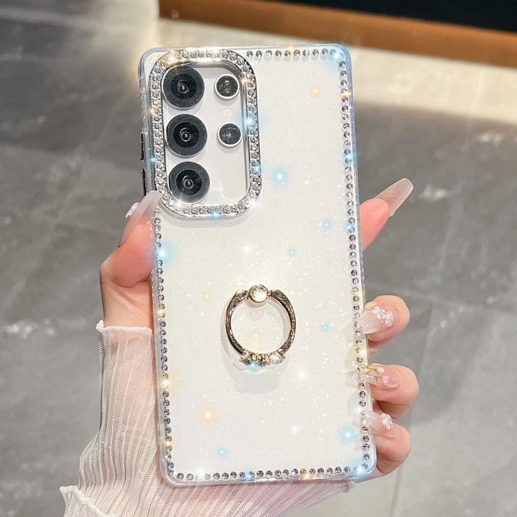 Rhinestone Glitter TPU Ring Holder Anti-fall Phone Case