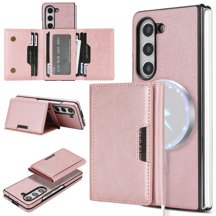 Kalebol Strong Magnetic MagSafe Tri-Fold Wallet Side Sticker Leather Phone Case