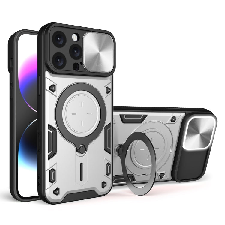 CD Texture Sliding Camshield Magnetic Holder Phone Case