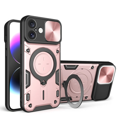 CD Texture Sliding Camshield Magnetic Holder Phone Case