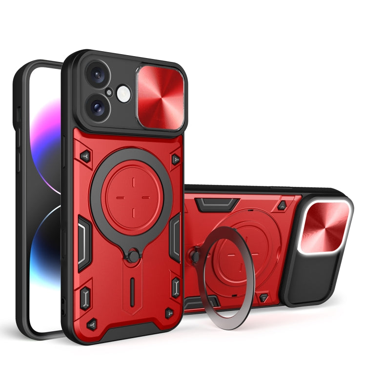 CD Texture Sliding Camshield Magnetic Holder Phone Case