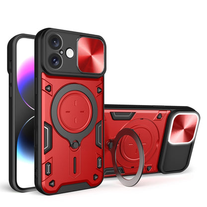 CD Texture Sliding Camshield Magnetic Holder Phone Case