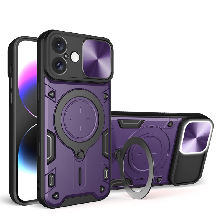 CD Texture Sliding Camshield Magnetic Holder Phone Case