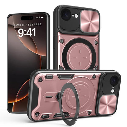 CD Texture Sliding Camshield Magnetic Holder Phone Case
