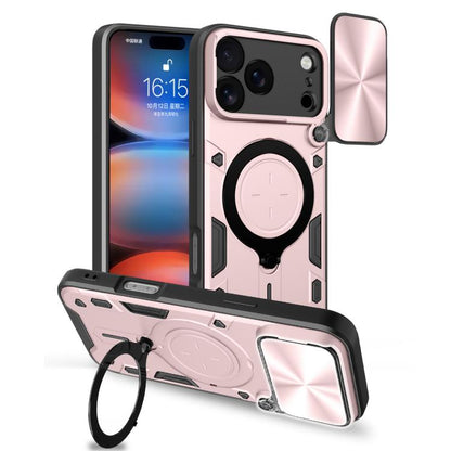 CD Texture Sliding Camshield Magnetic Holder Phone Case