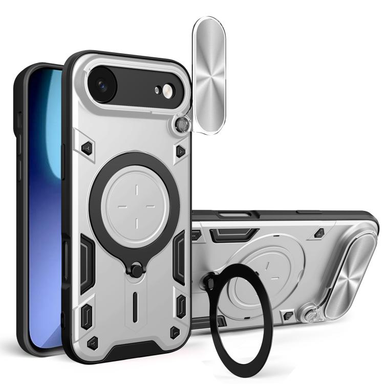 CD Texture Sliding Camshield Magnetic Holder Phone Case