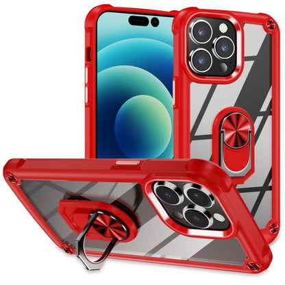 TPU + PC Lens Protection Phone Case with Ring Holder