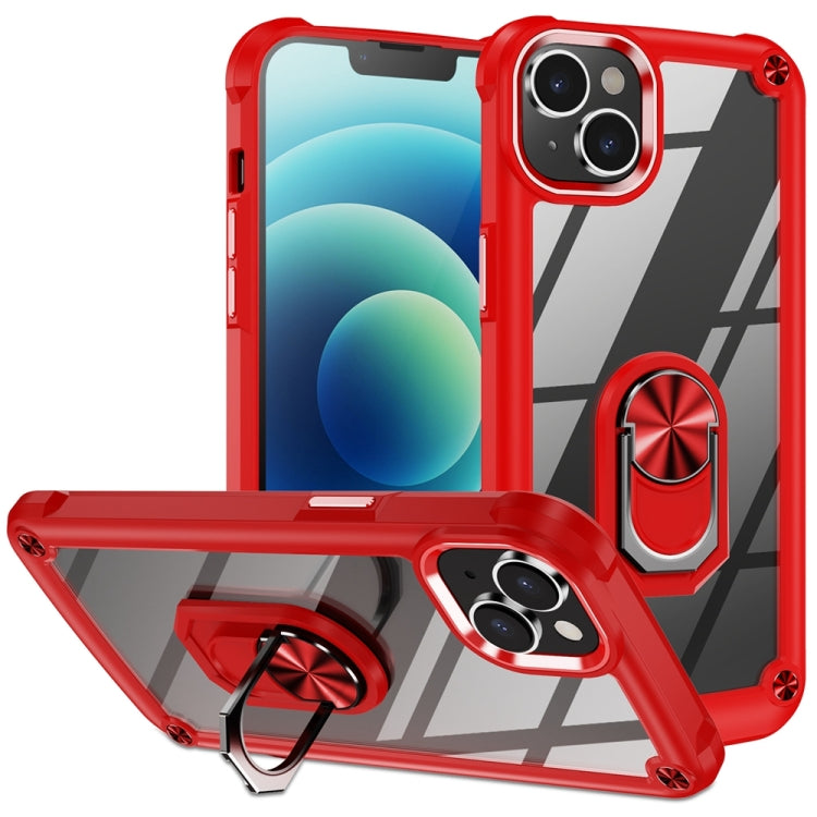TPU + PC Lens Protection Phone Case with Ring Holder