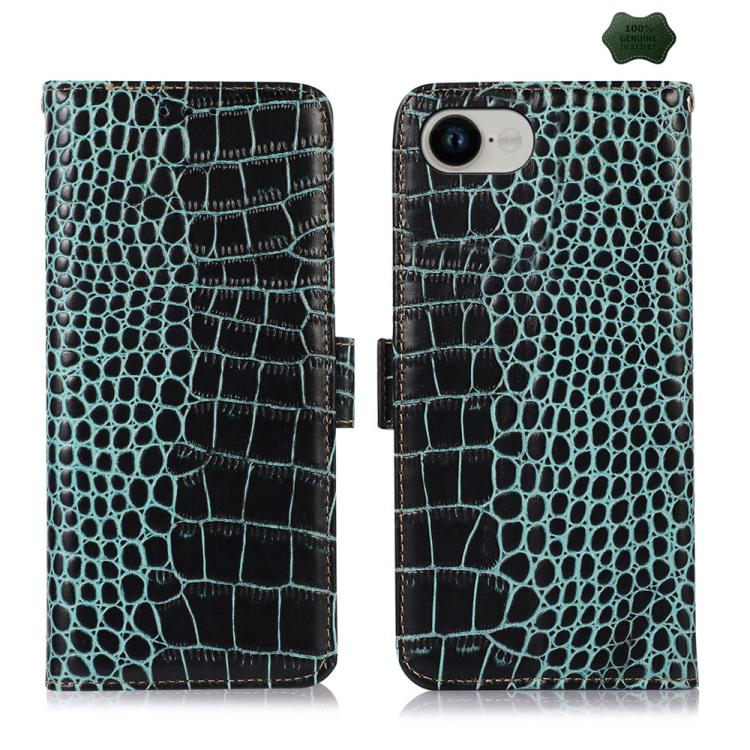 Crocodile Top Layer Cowhide Leather Phone Case