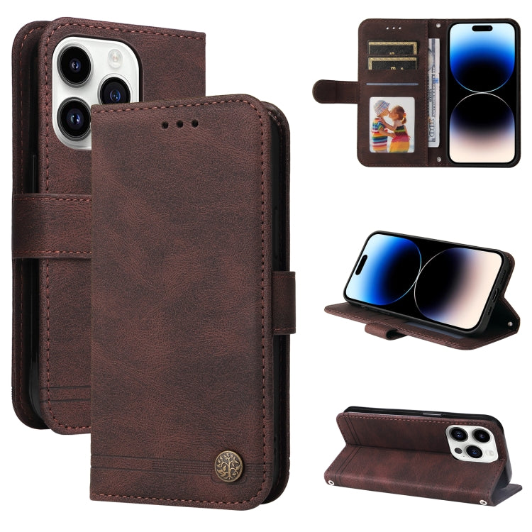 Skin Feel Life Tree Leather Phone Case