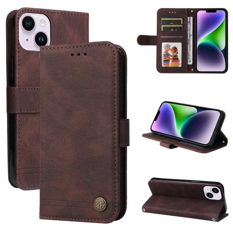 Skin Feel Life Tree Leather Phone Case