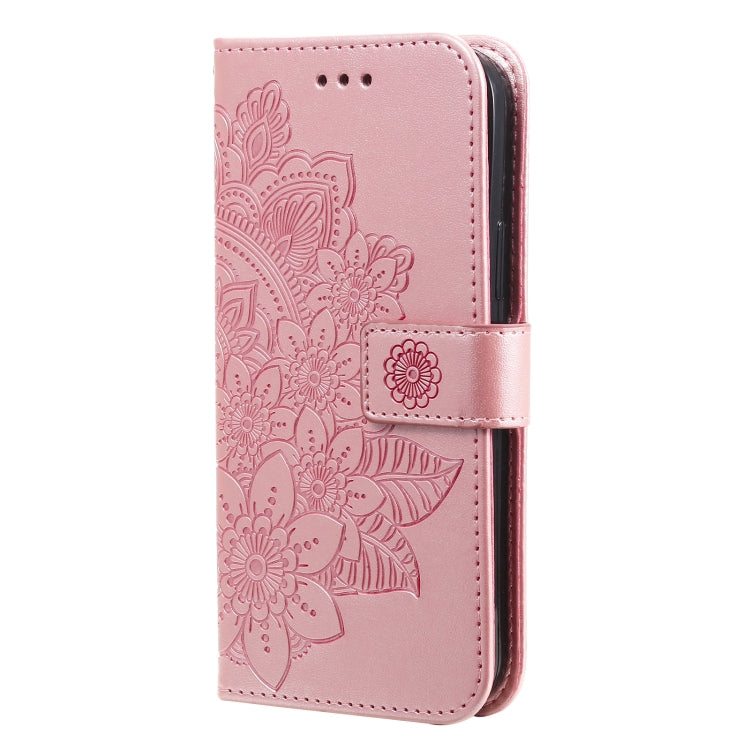 Seven-petal Flowers Embossing Leather Phone Case
