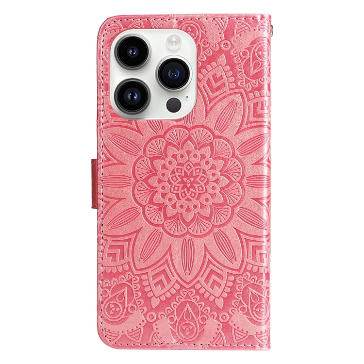 Embossed Sunflower Leather Phone Case