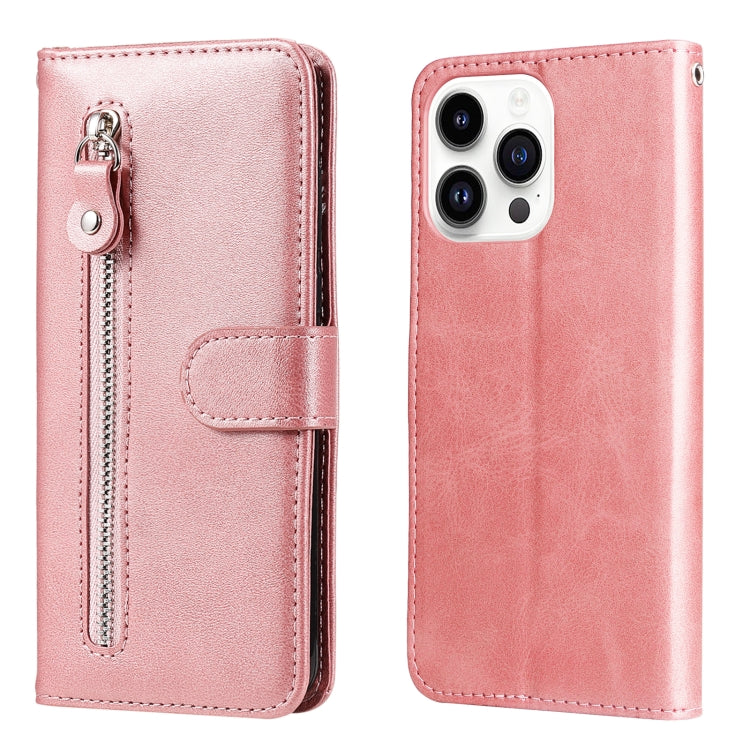 Fashion Calf Texture Zipper Leather Phone Case