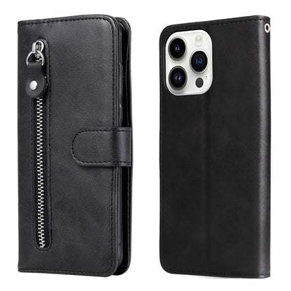Fashion Calf Texture Zipper Leather Phone Case