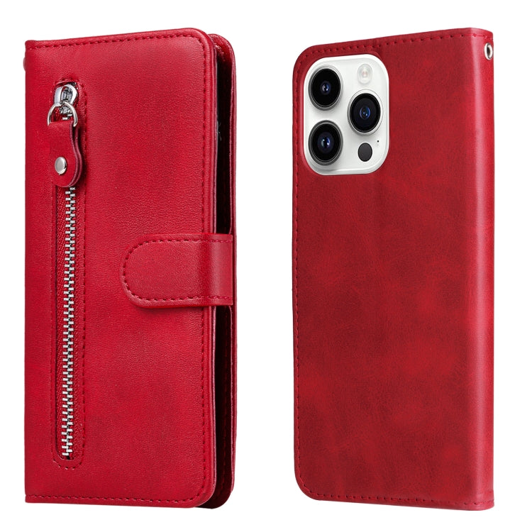Fashion Calf Texture Zipper Leather Phone Case