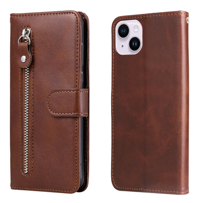 Fashion Calf Texture Zipper Leather Phone Case