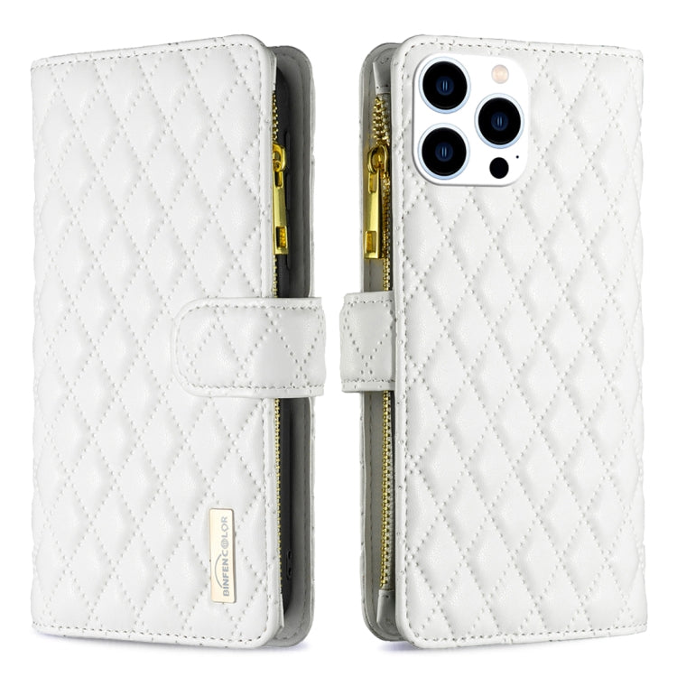 Diamond Lattice Zipper Wallet Leather Flip Phone Case