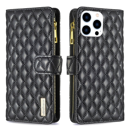 Diamond Lattice Zipper Wallet Leather Flip Phone Case