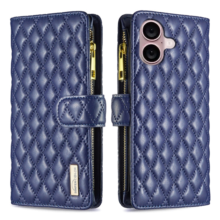 Diamond Lattice Zipper Wallet Leather Flip Phone Case