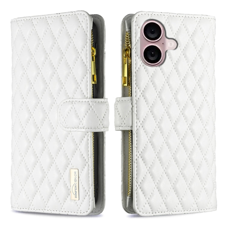 Diamond Lattice Zipper Wallet Leather Flip Phone Case