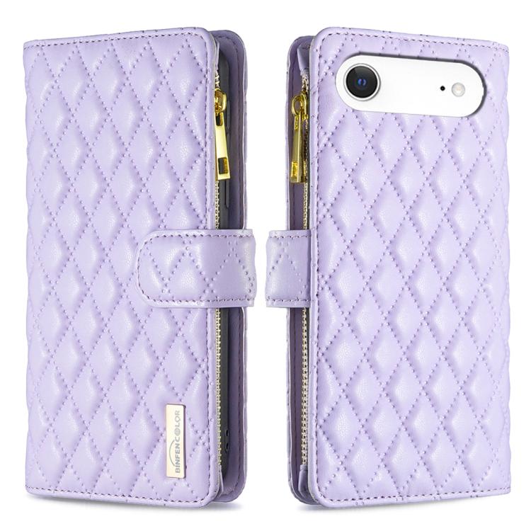 Diamond Lattice Zipper Wallet Leather Flip Phone Case