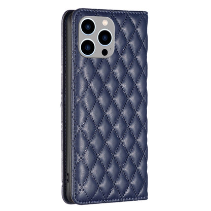 Diamond Lattice Magnetic Leather Flip Phone Case