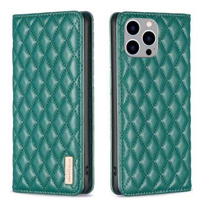 Diamond Lattice Magnetic Leather Flip Phone Case