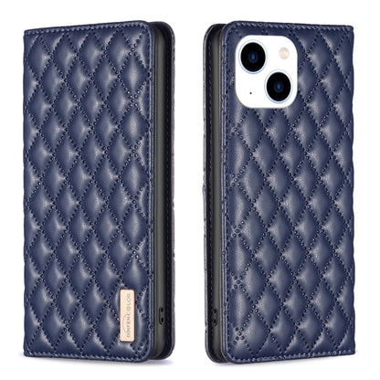 Diamond Lattice Magnetic Leather Flip Phone Case