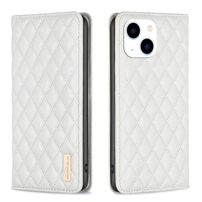 Diamond Lattice Magnetic Leather Flip Phone Case